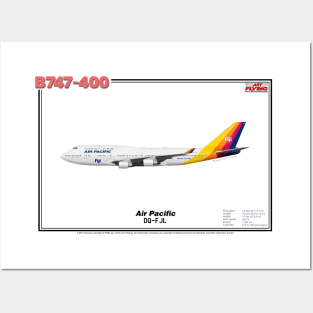 Boeing B747-400 - Air Pacific (Art Print) Posters and Art